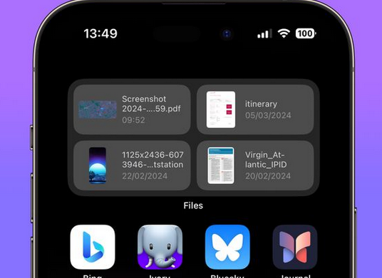 思南苹果屏幕维修分享iPhone主屏幕快速访问最近的文件 